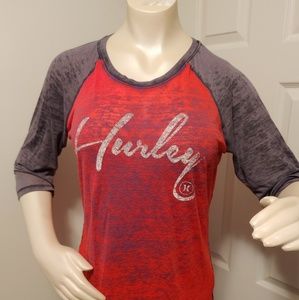 Red / Gray burnout t-shirt